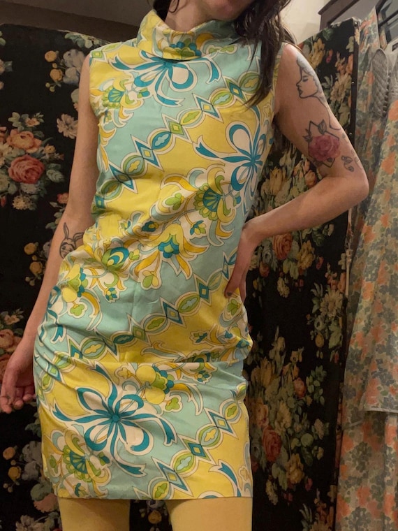 knee length dresses for ladies High Neck Shift Mini Dress main image 1