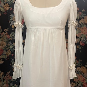 vintage 1960s organza wedding dress