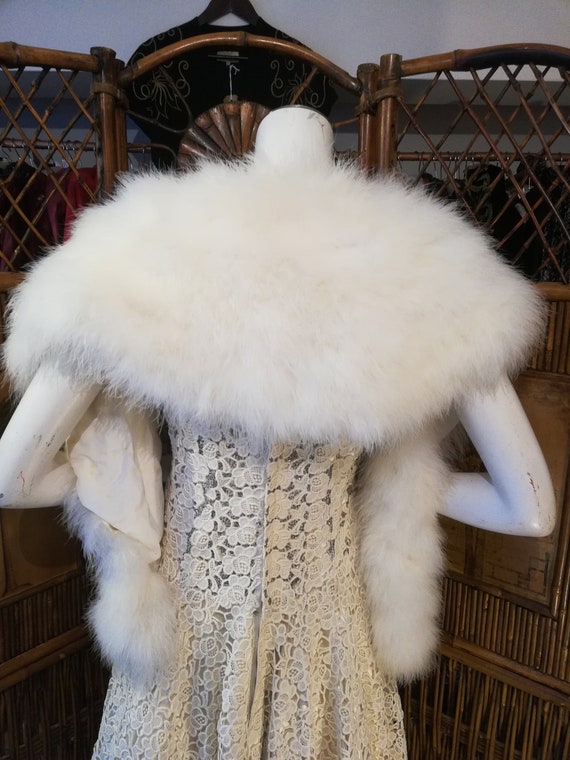 Maribou feather shrug