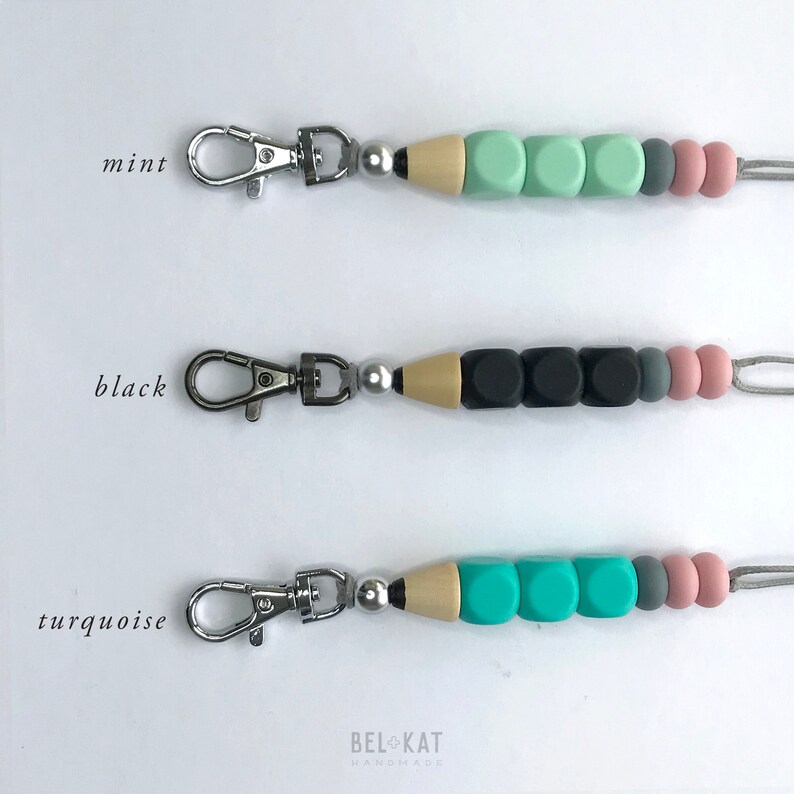 TEACHER PENCIL LANYARD or Keychain Silicone Bpa Free Bead Etsy Ireland