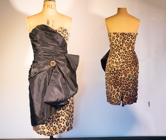 80s leopard print dress