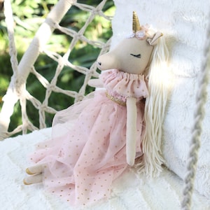 Stuffed Animal Unicorn Doll Nursery Unicorn Decor Stuffed Handmade Toy Unicorn Bedroom Decor for Girls Christmas Gift