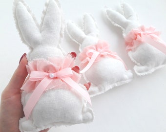 Easter Decorations, Bunny Rabbit Easter, Farmhouse Fabric Bunnies, Easter Decor, Easter Gifts