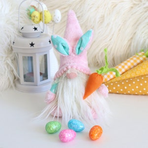 Easter Gnome, Easter Decor, Pink Gnome, Scandinavian Gnome, Spring Gnome, Easter Decorations, Bunny Easter, Bunny Gnome
