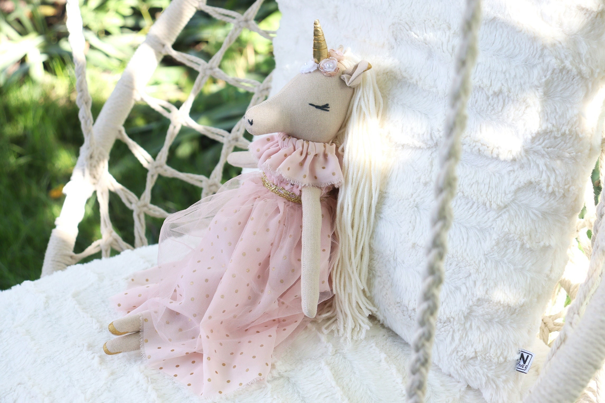 Stuffed Animal Unicorn Doll Nursery Unicorn Decor Stuffed Handmade Toy Unicorn Bedroom Decor for Girls Christmas Gift