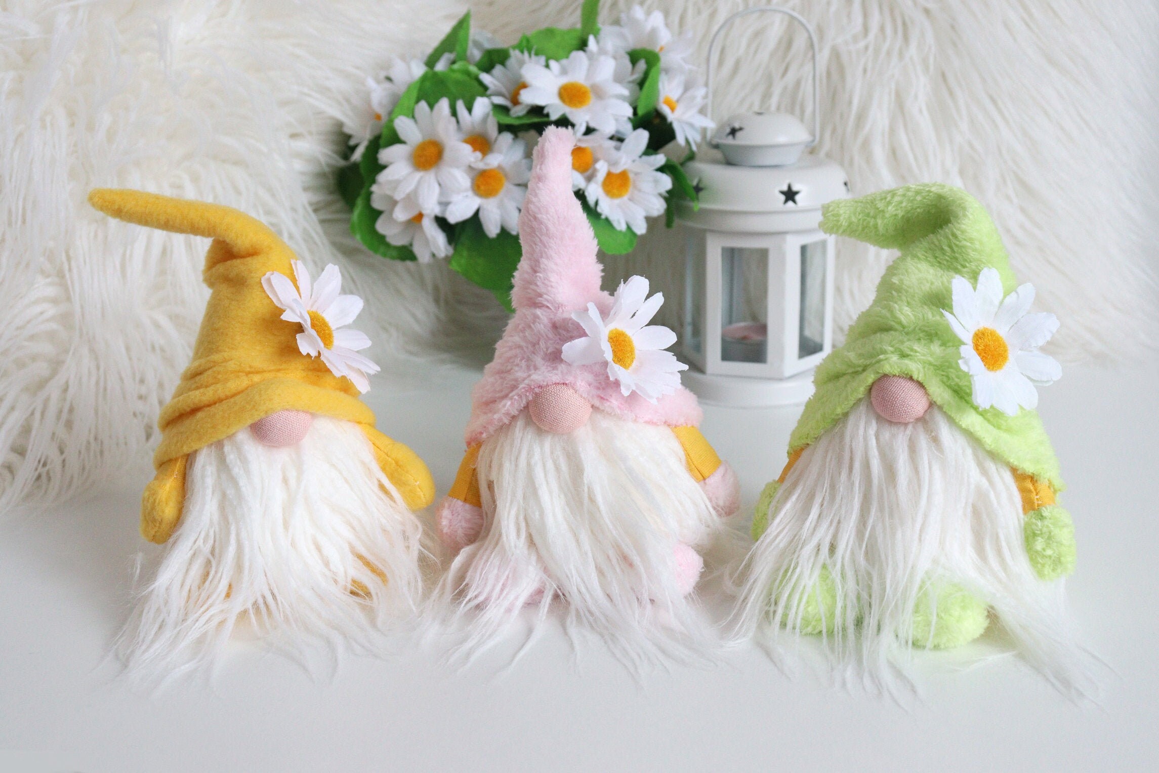 Summer Gnome Spring Gnome Easter decor Gnome with flowers Etsy