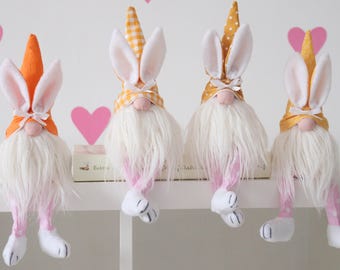 Handmade Easter Bunny Gnome: Tiered Tray Spring Decor