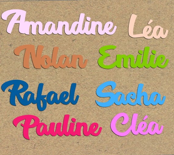 Prenom En Bois Peint Pour Porte De Chambre Enfant Police Etsy