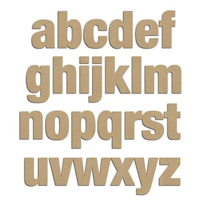 Wooden letter to paint script for decoration, first name, word