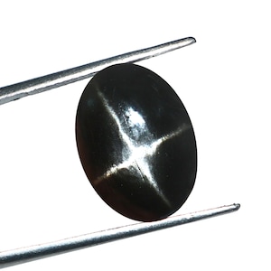 Schlichter natürlicher schwarzer Stern Diopsid Edelstein, AAA + Qualität ovale Form schwarzer Stern Diopsid Cabochon Edelstein, loser schwarzer Stern für Schmuck