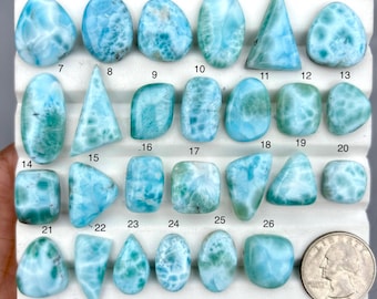 Larimar Gemstone, 100% Natural Larimar Cabochon Loose Gemstone For Making Jewellery