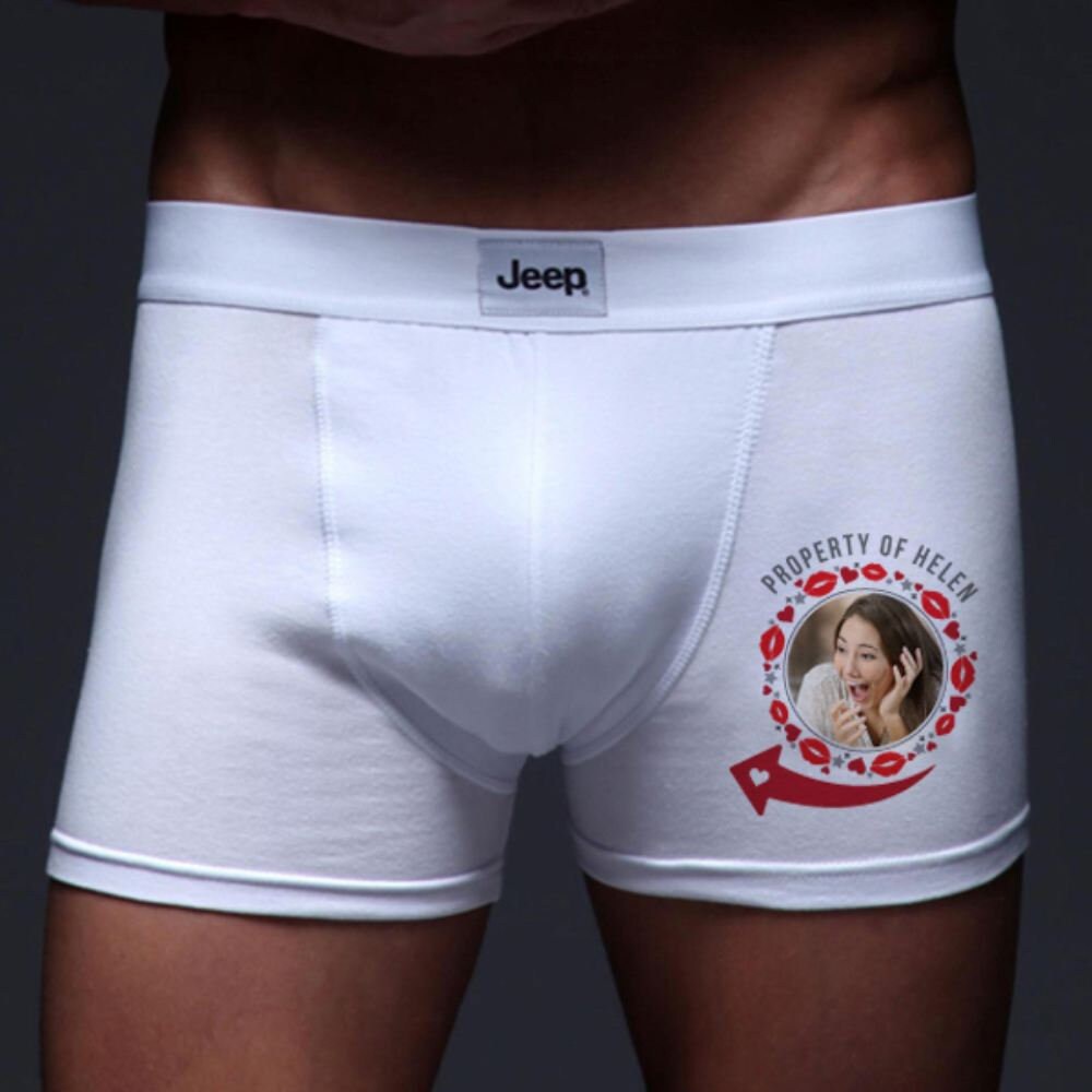 Image of Personalised Photo Upload Boxer Shorts | Printed With Any Name Avaiable in S, M, L, Xl Cheeky Gift
