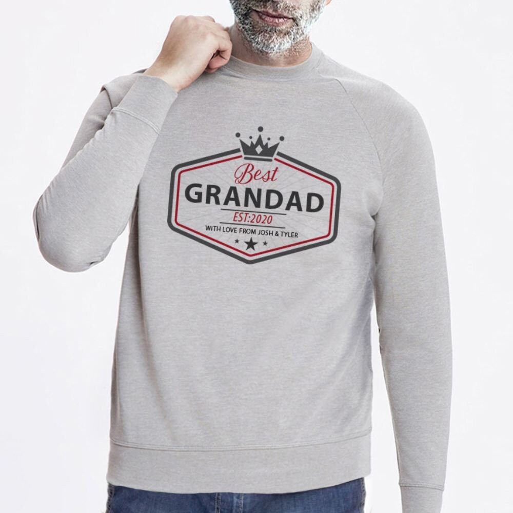 Image of Personalised Grandad Grey Sweatshirt