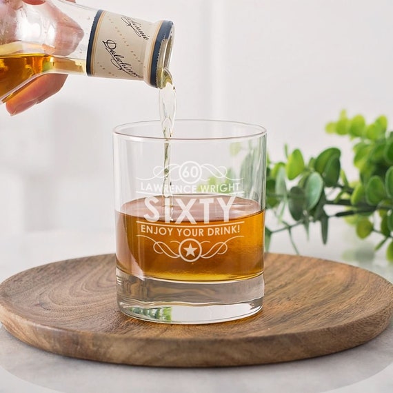 Personalised Engraved Whisky Glass birthday gifts 60th 65th 70th 80th gift boxed Personalised Engraved Whisky Glass birthday gifts 60th 65th 70th 80th gift boxed