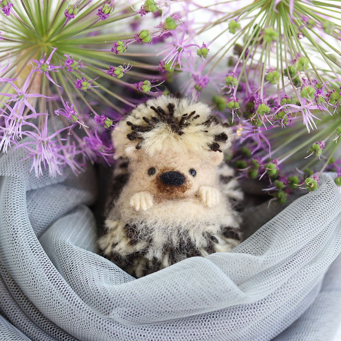Needle Felting Tutorial Hedgehog made of pompon Etsy
