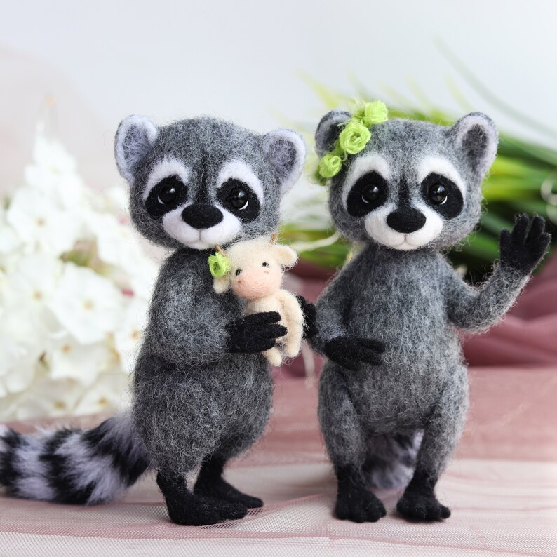 Needle Felting Tutorial raccoon Felted Toys Etsy