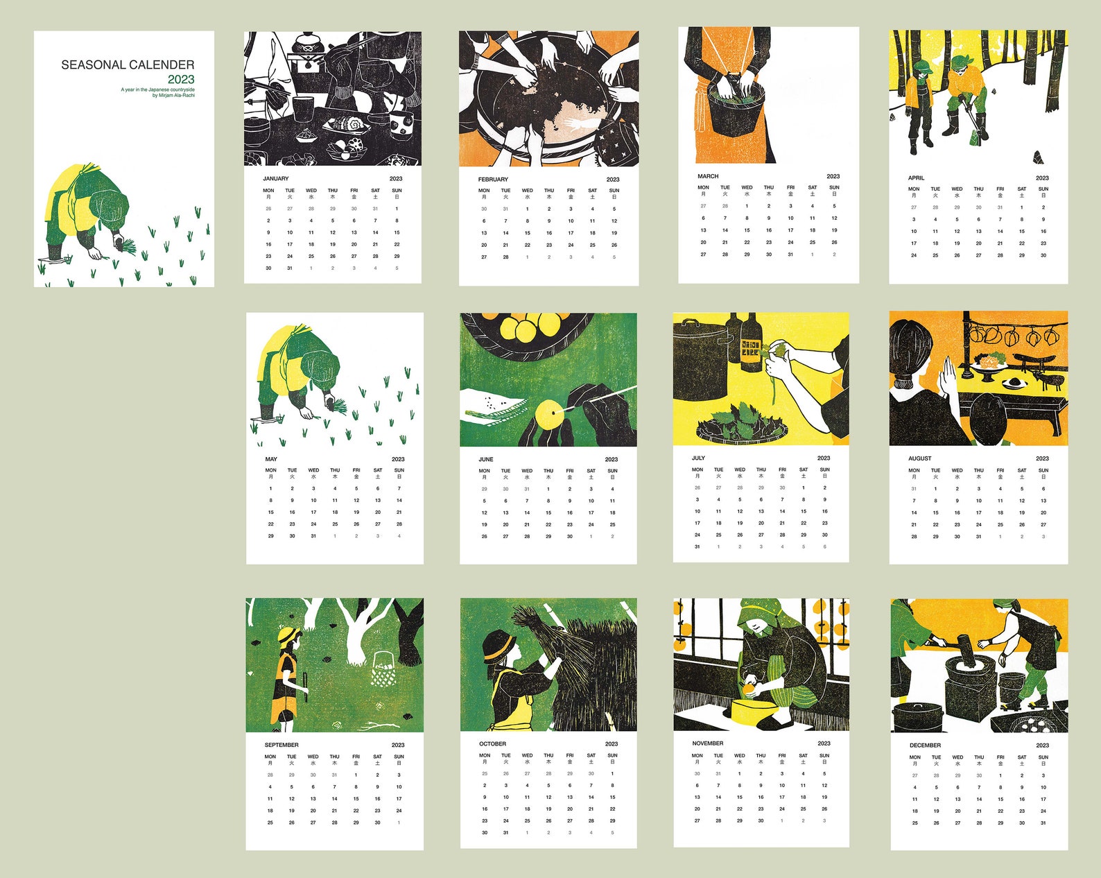 Calendrier de la campagne japonaise 2023 Etsy France