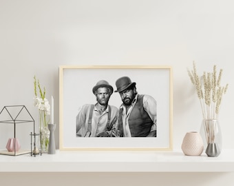 BUD & TERENCE - Signed drawing Print A3