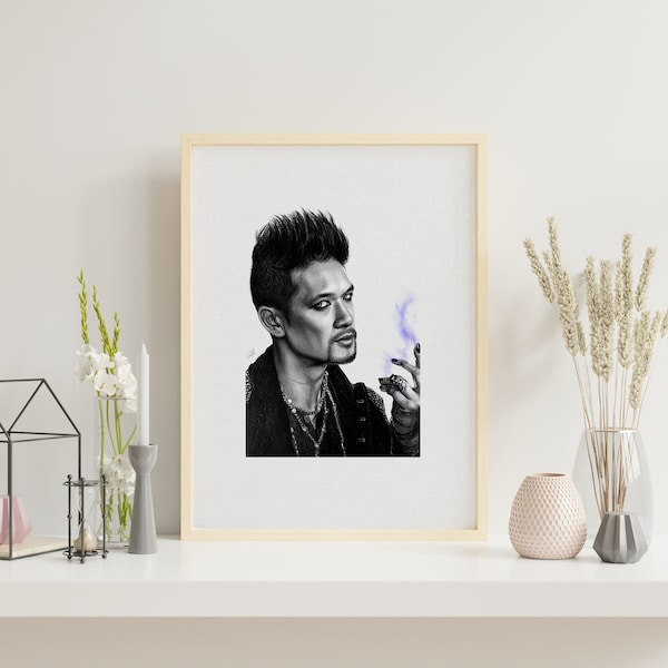 SHADOWHUNTERS: MAGNUS BANE - Signed drawing Print A3