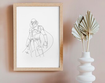 MARVEL&#39;S MOONKNIGHT - Signed lineart Print