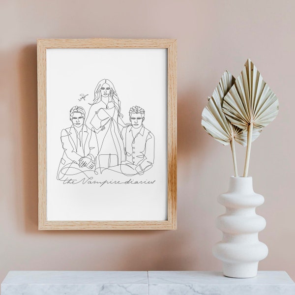 THE VAMPIRE DIARIES - Signed lineart Print