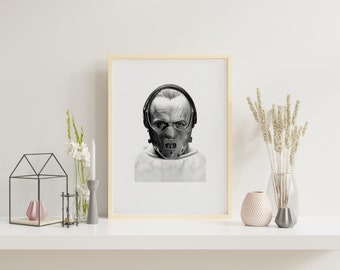 HANNIBAL LECTER - Signed drawing Print A3