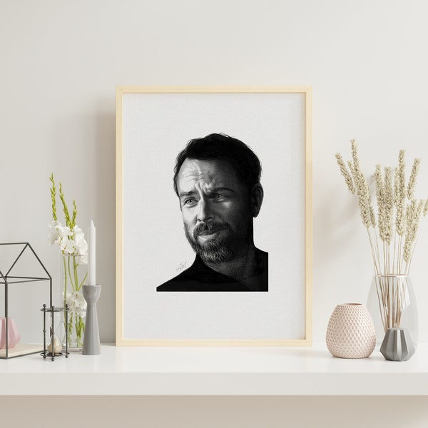 TW: CHRIS ARGENT - Signed drawing Print A3