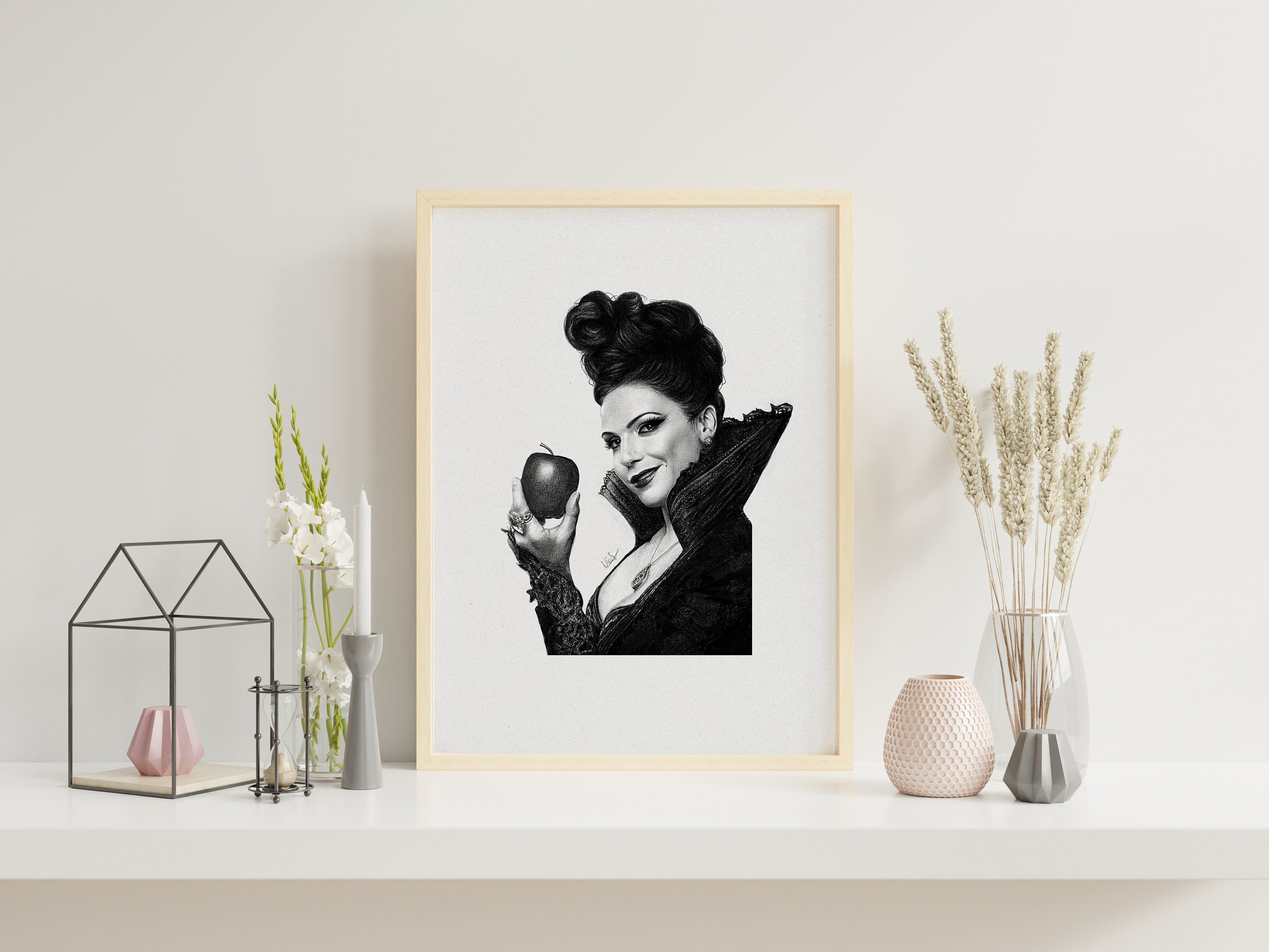 OUAT: EVIL QUEEN - Signed drawing Print A3
