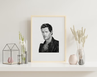 TVD:  KLAUS MIKAELSON - Signed drawing Print A3