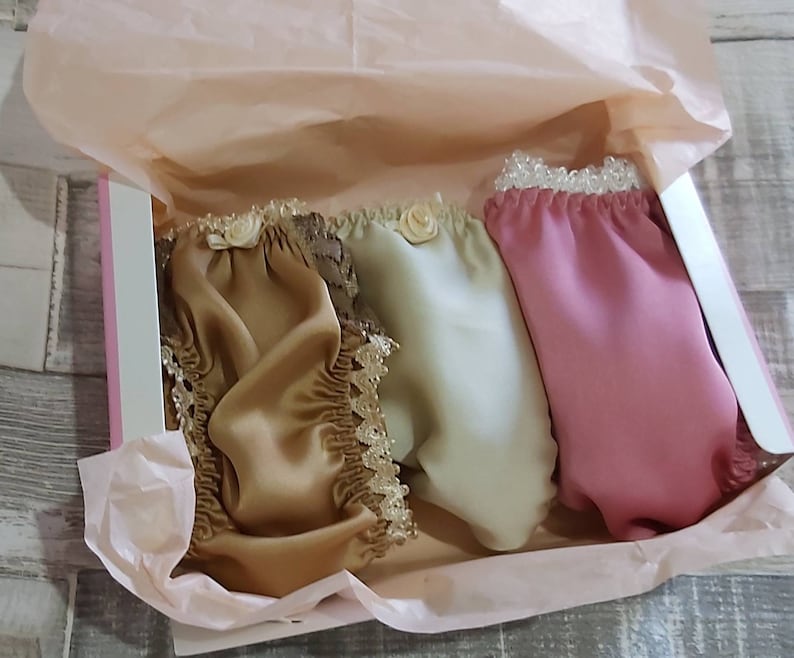 Silk pantie,gift set,knicker,lingerie,christmas