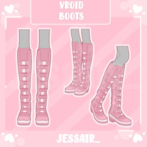 VROID BOOTS | Boots | Pink | Punk & Aesthetic | Kpop Style
