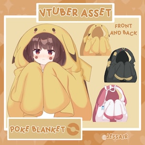POKEMON VTUBER ASSETS süße Decken für 2D-, 3D- und Vroid-Modelle