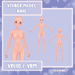 VRoid Base Model | Very Thin and Skinny Girl/Female Vroid Base | Vtuber base model
