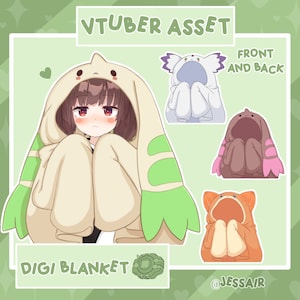 DIGIMON VTUBER ASSETS cobertores fofos para modelos 2d, 3d e vroid