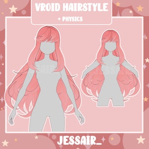 HAIRSTYLE PRESET | vroid, vtuber model, preset, streaming, twitch, customizable, outfits, vroid hair| twitch, youtube, obs, vseeface