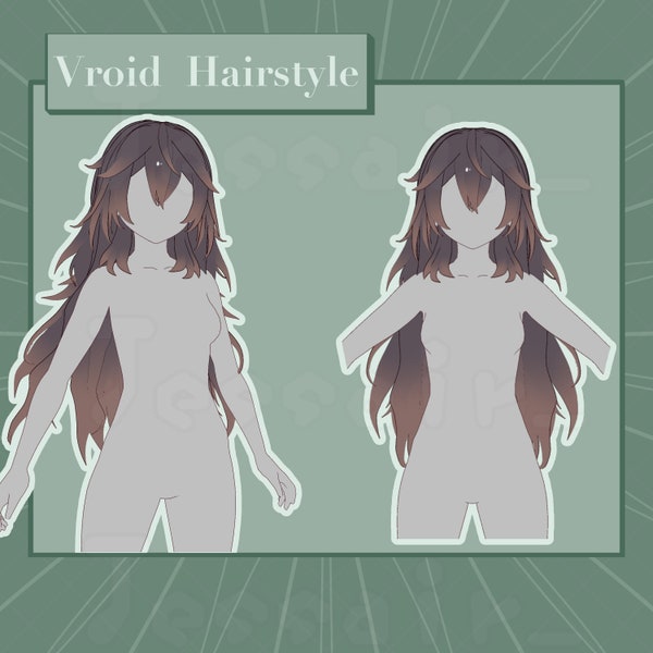 HAIRSTYLE PRESET | vroid, vtuber model, preset, streaming, twitch, customizable, outfits, vroid hair| twitch, youtube, obs, vseeface