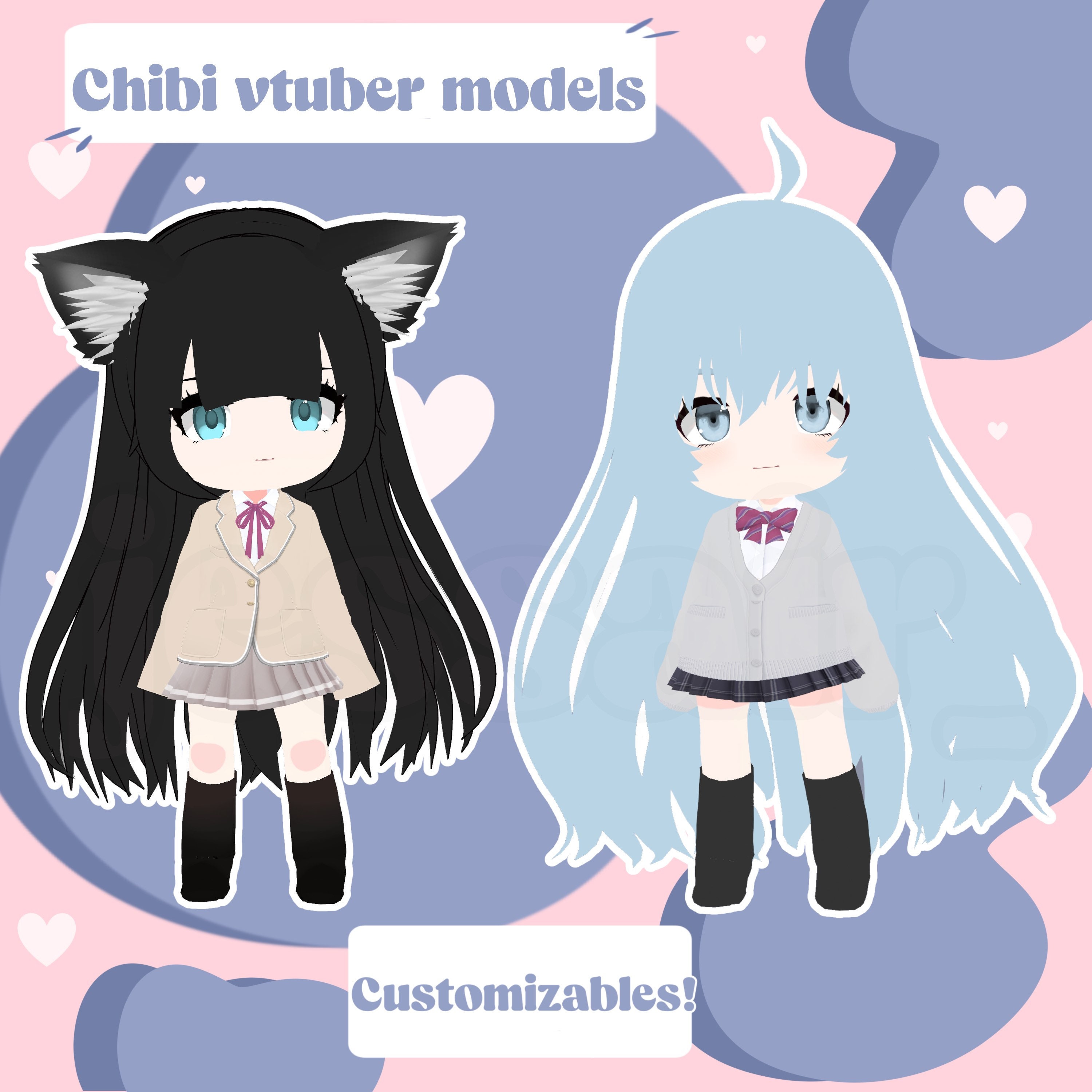 CHIBI VTUBER CUSTOMIZABLE Full Designs Stream Twitch - Etsy CHIBI VTUBER CUSTOMIZABLE Full Designs Stream Twitch - Etsy