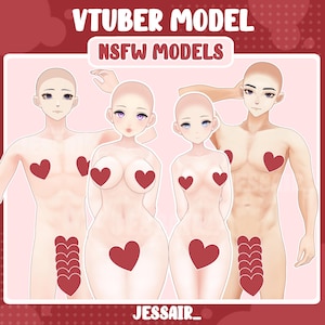 NSFW CUSTOMIZABLE VTUBER models | female vtuber model | nsfw art commission | vroid, 3d, 2d model, pngtuber | twitch, youtube, stream