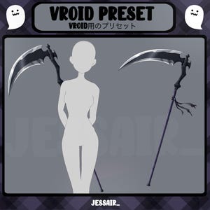 VROID Scythe Preset | Halloween | Dark | Fantasy | Vtuber Preset | For Streaming | Horror |
