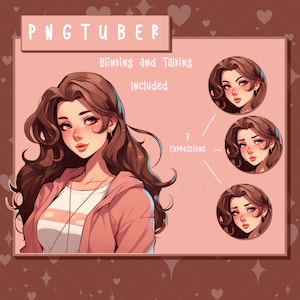 Pngtuber for Commercial use| Buts/Expressions Png Anime Model (Ready to Use) | twitch vtubing streaming veadotube youtube virtual idol