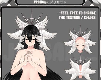 VROID Angelic Crown Preset for Vroid Models | Fantasy | Vtuber Preset | Male and Female Vtubers | Twitch, Youtube, Virtual, Warudo, Vnyan