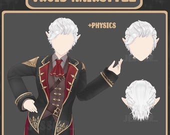 VROID Hair Preset | ASTARION from Baldur's Gate Hairstyle | Short Male Hairstyle with PHYSICS | Vtuber boy | Male vtuber hairstyles |