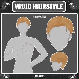 VROID SHORT MALE hair preset | Wolf Cut Style | vroid male model,vtuber assets, male preset, vtuber male avatar, youtube, streaming