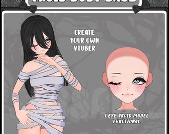 VRoid Base Model | Halloween One Eye Vroid Base with physics | Vtuber base model | Dark Fantasy | Functional | Commercial Use | streaming