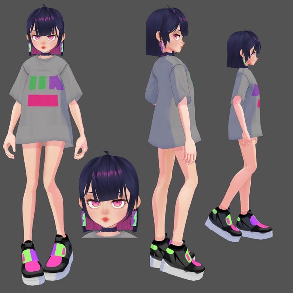 FEMALE VTUBER CUSTOMIZABLE models for Streaming! Vtuber models for vseeface, vup, animaze etc