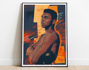 Muhammad Ali Cassius Clay Poster Print Wall Art A5, A4, A3, A2