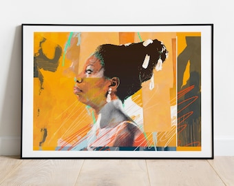 Poster Print of Nina Simone Wall Art A5, A4, A3, A2