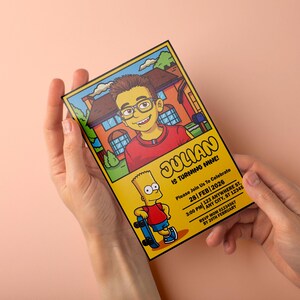 Custom Cartoon Birthday Invitation: Personalized Digital Party Invite image 5