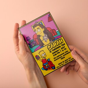 Custom Cartoon Birthday Invitation: Personalized Digital Party Invite image 6