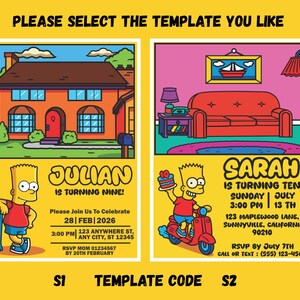 Custom Cartoon Birthday Invitation: Personalized Digital Party Invite image 7